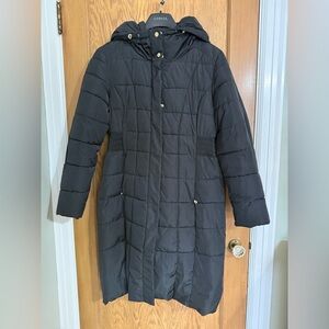 Cole Haan Women's Long Black Puffer Jacket